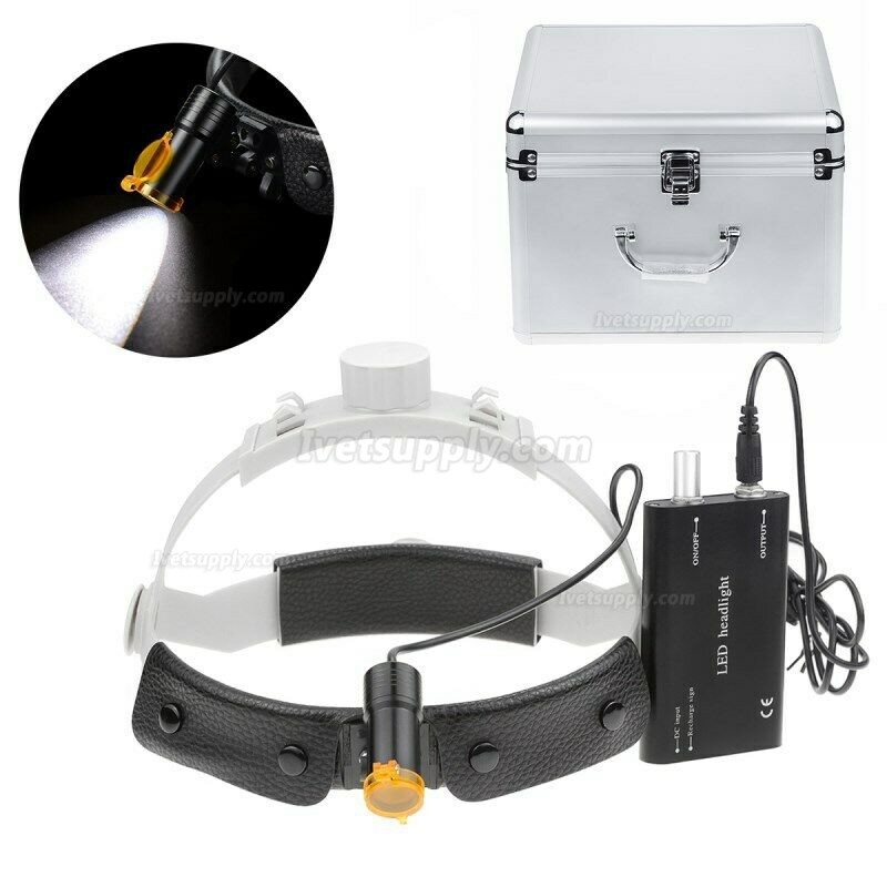 Veterinary 5W LED Head Light with Filter Headband Headlamp + Aluminum Box Veterinary 5W LED Head Light with Filter Headband Headlamp + Aluminum Box