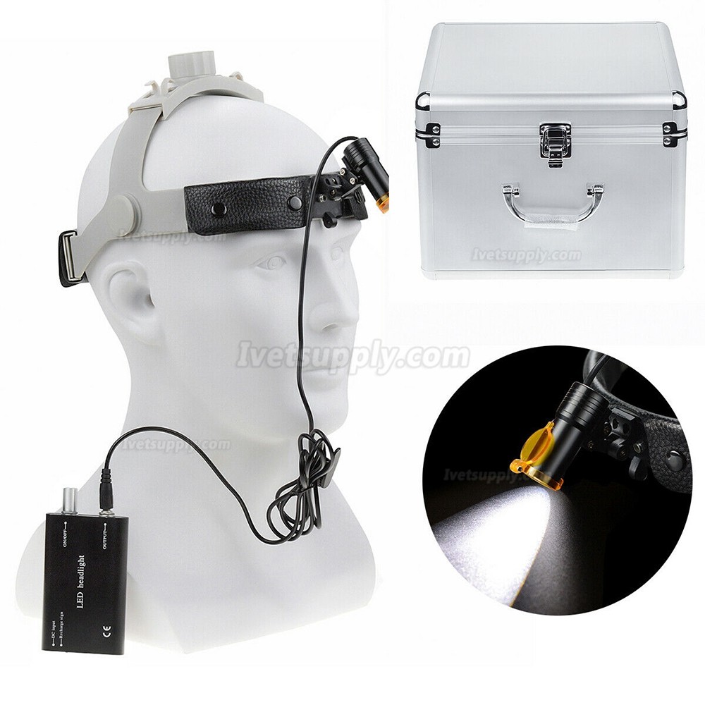 Veterinary 5W LED Head Light with Filter Headband Headlamp + Aluminum Box Veterinary 5W LED Head Light with Filter Headband Headlamp + Aluminum Box