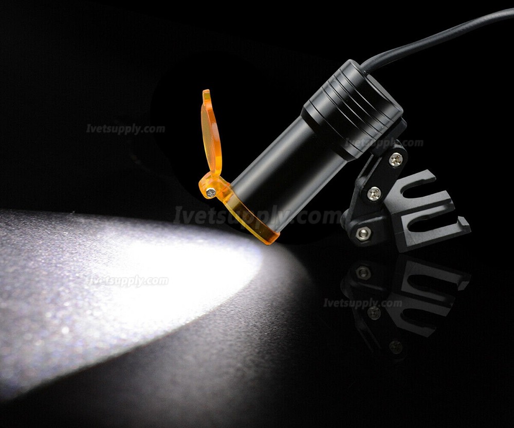 Veterinary 5W LED Head Light + Filter & Belt Clip for Binocular Loupes Black Veterinary 5W LED Head Light + Filter & Belt Clip for Binocular Loupes Black