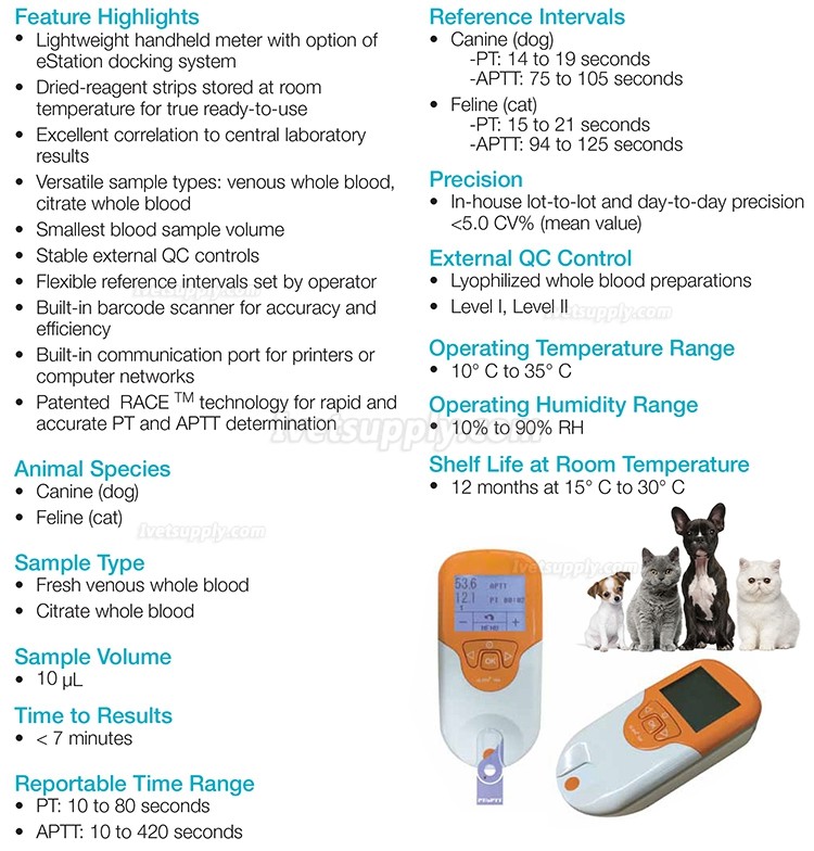 Veterinary PT/APTT Coagulation Analyzer
