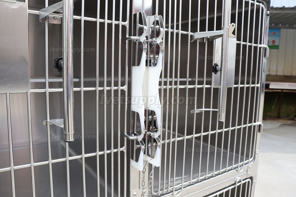 Veterinary Stainless Steel Cage Animal Hospital Infusion Cage Veterinary icu Chamber  - 4 Units