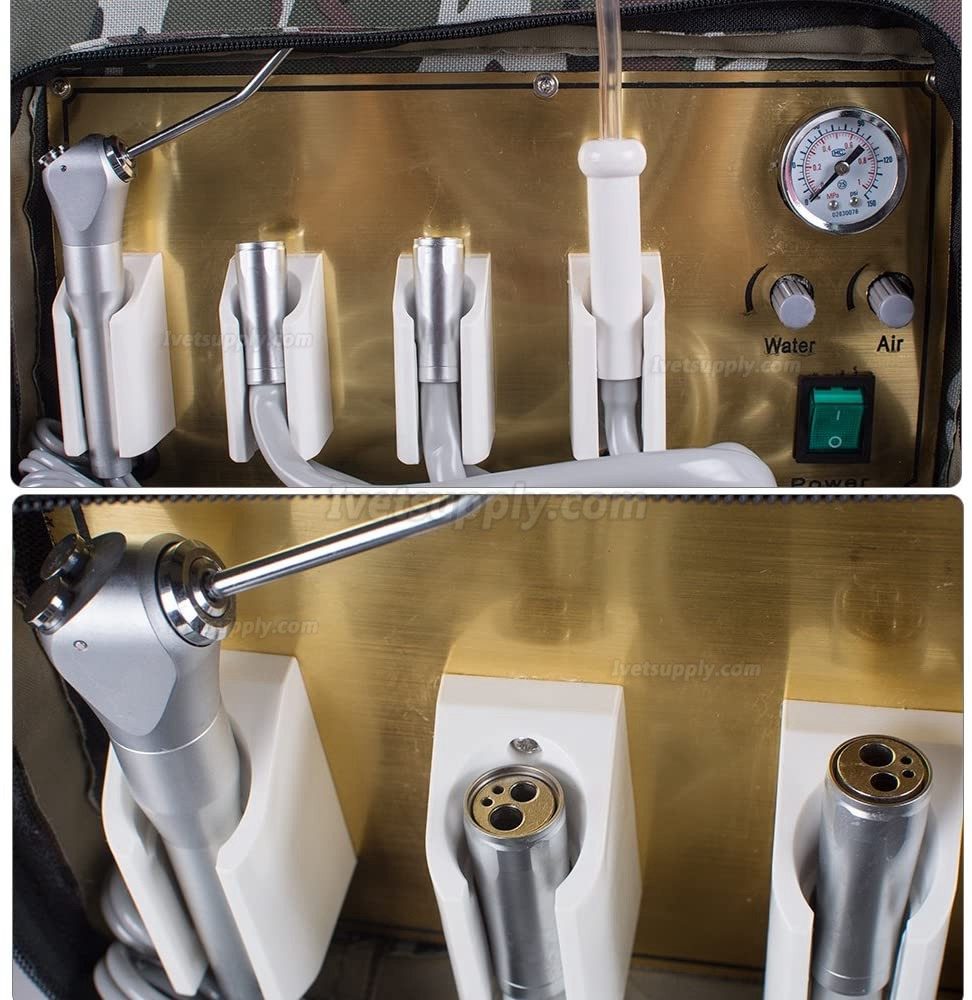BEST 401 Portable Veterinary Dental Unit with Compressor + 3 Way Syringe + Suction + Tube 4H BEST 401 Portable Veterinary Dental Unit with Compressor + 3 Way Syringe + Suction + Tube 4H