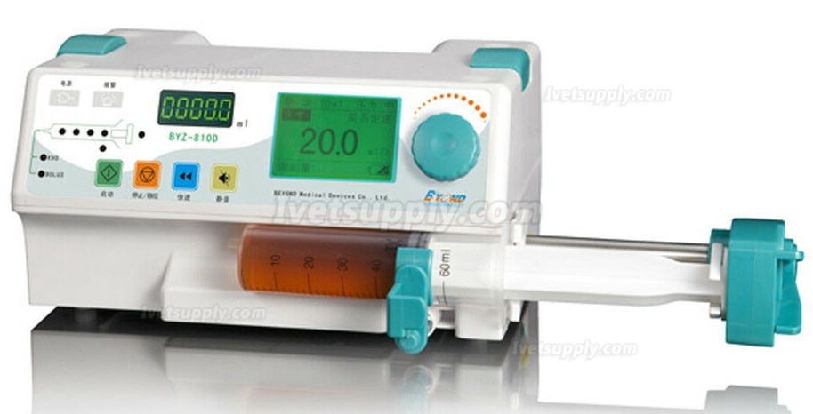 Byond Veterinary Single Channel Syringe Pump with LCD Display and Visual Alarm BYZ-810D Byond Veterinary Single Channel Syringe Pump with LCD Display and Visual Alarm BYZ-810D