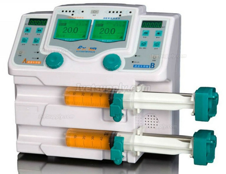 Byond BYZ-810T Veterinary Double Channel Syringe Pump with LCD Display and Visual Alarm