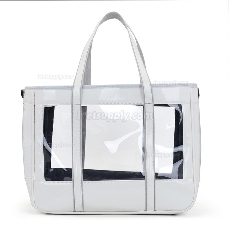 Portable Transparent Bag Pet Carrier Bag Dog Cat Zipper Handbag