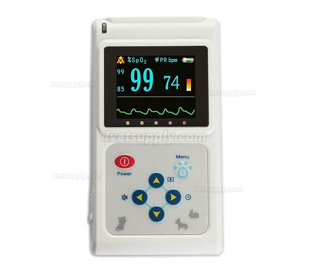CONTEC CMS60D-VET Veterinary Pulse Oximeter Vet SPO2 Pulse Rate Monitor Ear/Tongue SPO2 Sensor