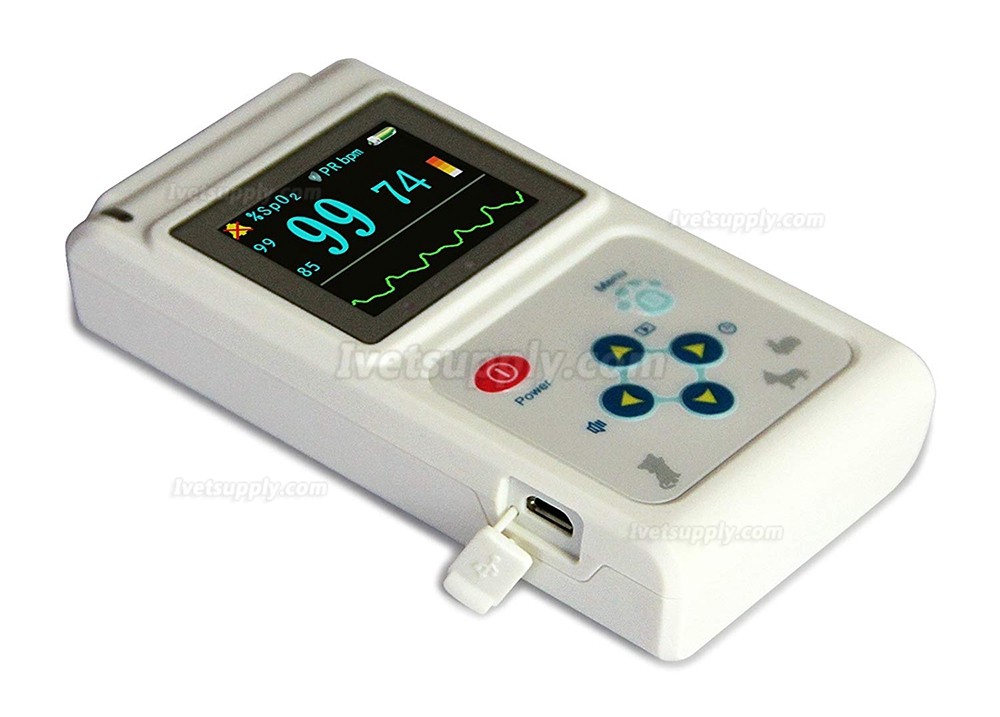 CONTEC CMS60D-VET Veterinary Pulse Oximeter Vet SPO2 Pulse Rate Monitor Ear/Tongue SPO2 Sensor