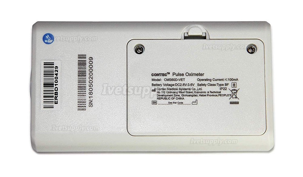 CONTEC CMS60D-VET Veterinary Pulse Oximeter Vet SPO2 Pulse Rate Monitor Ear/Tongue SPO2 Sensor