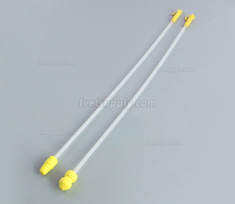 100 Pcs Veterinary Insemination Catheter Pig Artificial Insemination Rod Foam Tip W/O Handle