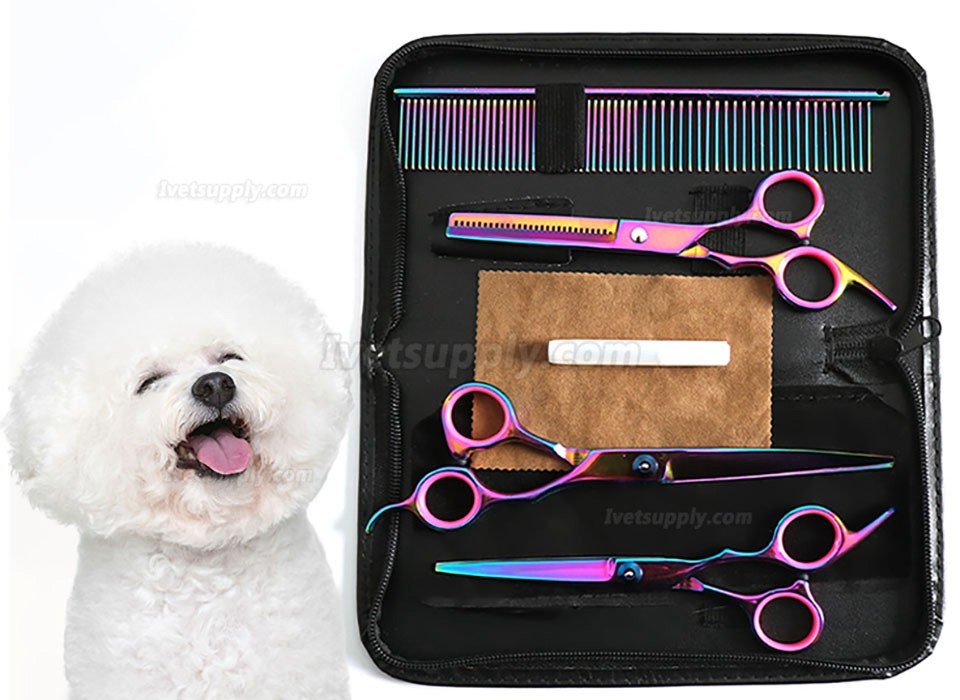 Pet Grooming Kit Dog Cat Clippers Scissors Professional Hair Trimmer