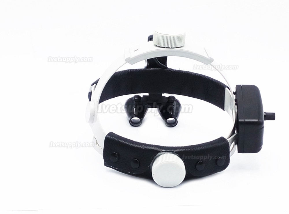 Veterinary LED Surgical Headlight + 3.5X420mm Leather Headband Loupe DY-106