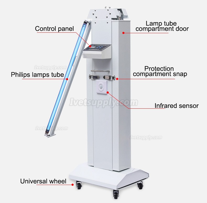 FY® 30FSI Mobile Ultraviolet Sterilizer Trolley Portable UV+Ozone Disinfection Lamp With Infrared Sensor FY® 30FSI Mobile Ultraviolet Sterilizer Trolley Portable UV+Ozone Disinfection Lamp With Infrared Sensor