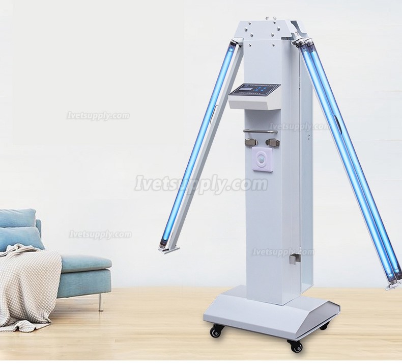 FY® 30FSI Mobile Ultraviolet Sterilizer Trolley Portable UV+Ozone Disinfection Lamp With Infrared Sensor