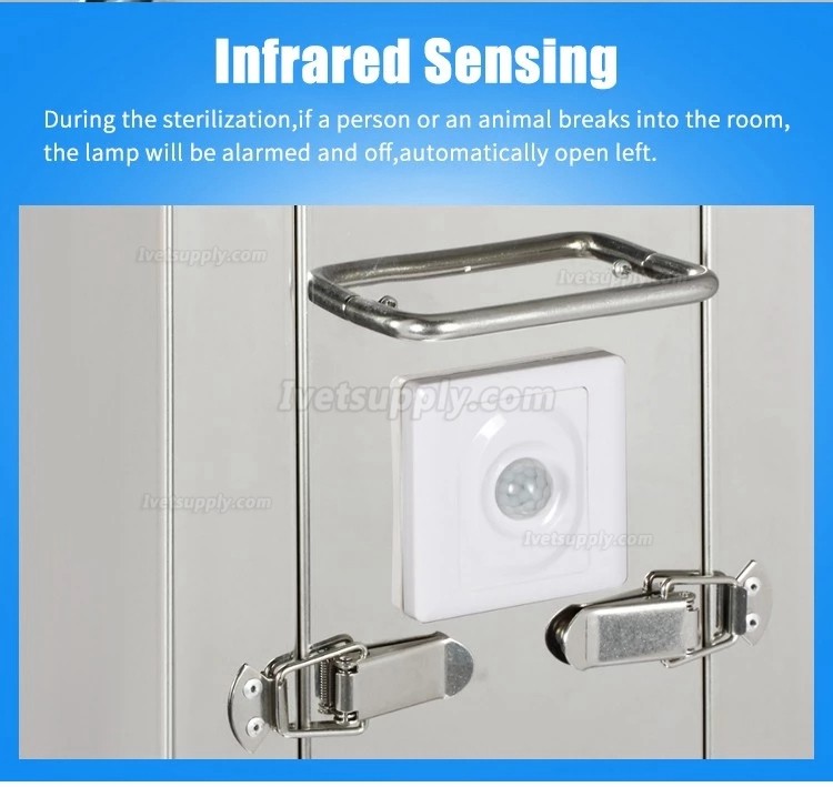 FY UV+Ozone Stainless Steel Trolley Ultraviolet Disinfection Lamp With Infrared Sensor 120W-220W