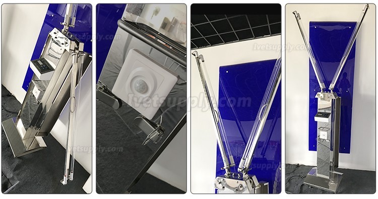 FY UV+Ozone Stainless Steel Trolley Ultraviolet Disinfection Lamp With Infrared Sensor 120W-220W
