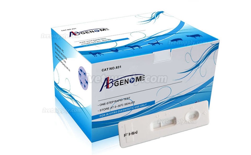 ABGENOME Veterinary Feline Canine Heartworm Ag Rapid Test Dog Cat Heartworm Test