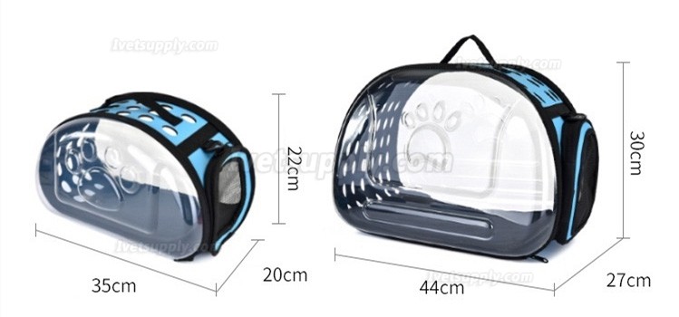 Transparent Portable Foldable Bag Soft Dog Cat Bag Pet Carrier Travel Box