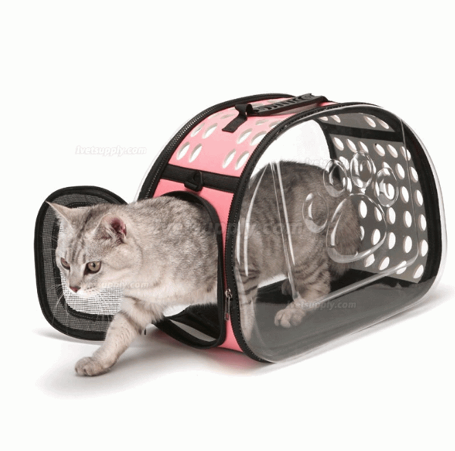 Transparent Portable Foldable Bag Soft Dog Cat Bag Pet Carrier Travel Box