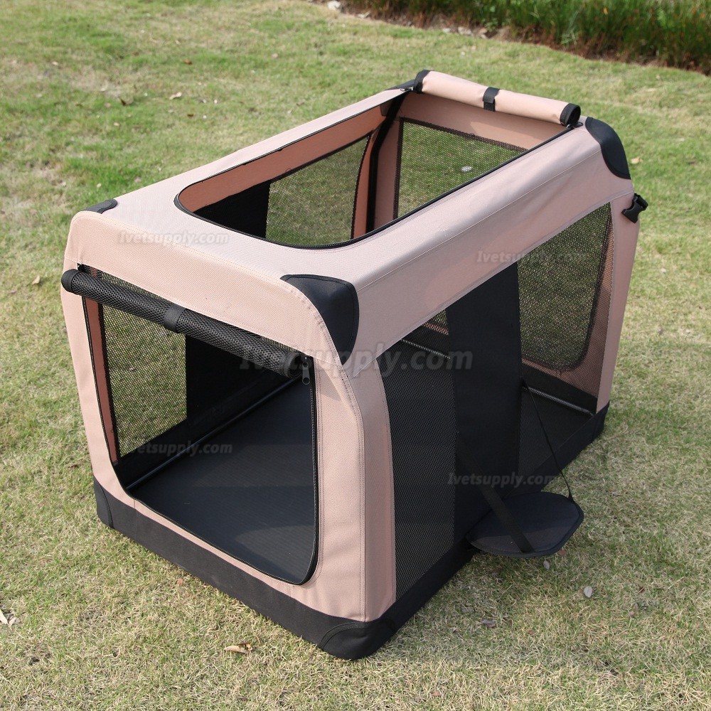 Folding Portable Cat Dog Cage Travel Bag Pet Outdoor Cage