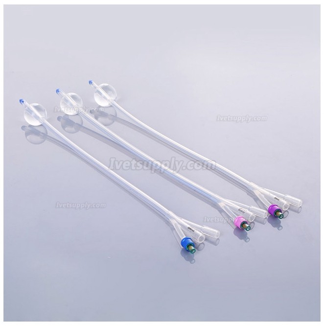 5Pcs Veterinary Silicone Foley Catheter Cat & Dog Urinary Catheter