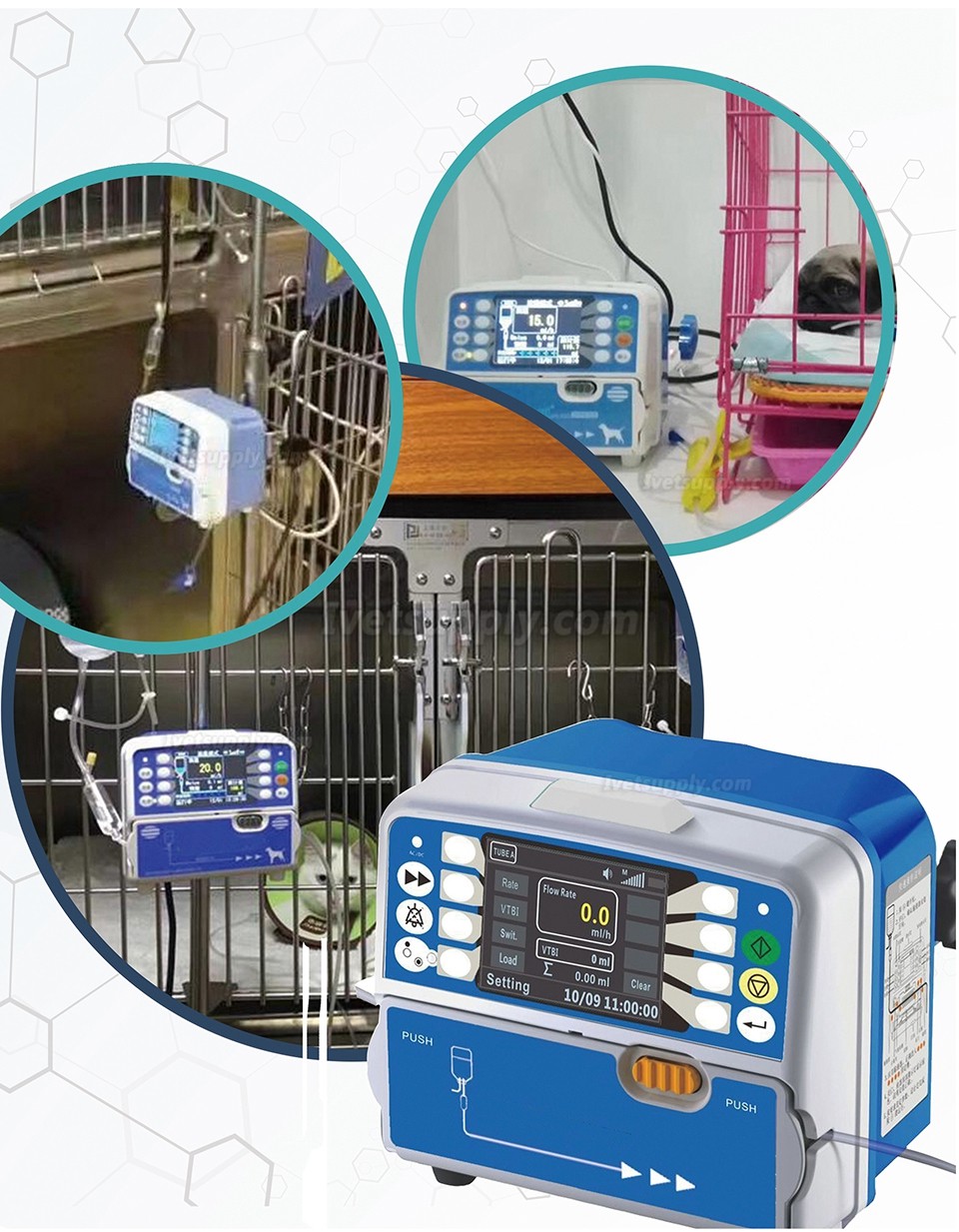 Fully Automatic Veterinary Infusion Pump Portable Vet IV Pump for Pet Hospital