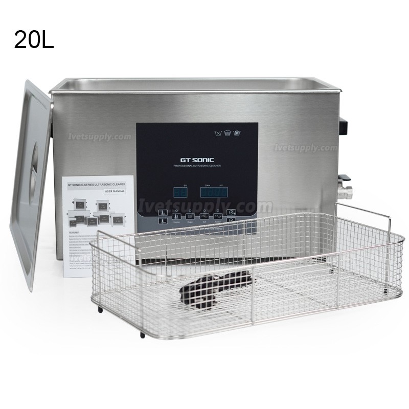 GT SONIC D-Series 2-27L 100-500W Digital Ultrasonic Cleaner with Hot Water Cleaning