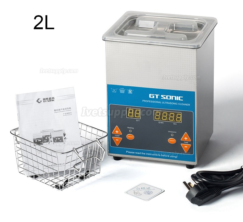 GT SONIC QTD-Series 2-27L 100-500W Digital Ultrasonic Cleaner with Heating Function