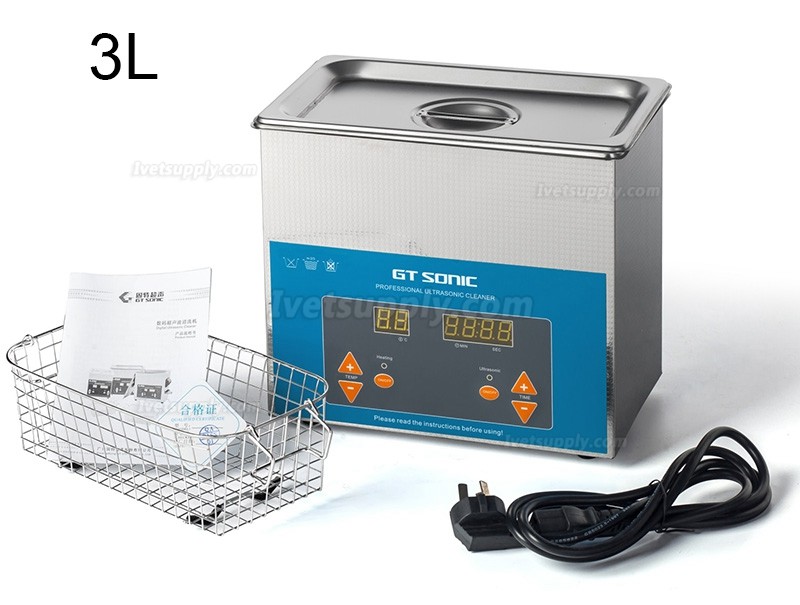 GT SONIC QTD-Series 2-27L 100-500W Digital Ultrasonic Cleaner with Heating Function GT SONIC QTD-Series 2-27L 100-500W Digital Ultrasonic Cleaner with Heating Function
