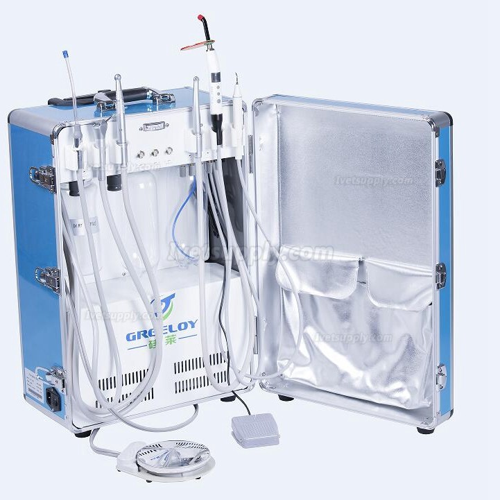 Greeloy® GU-P206 Portable Veterinary Dental Unit (with  air compressor ,curing light and ultrasonic scaler)