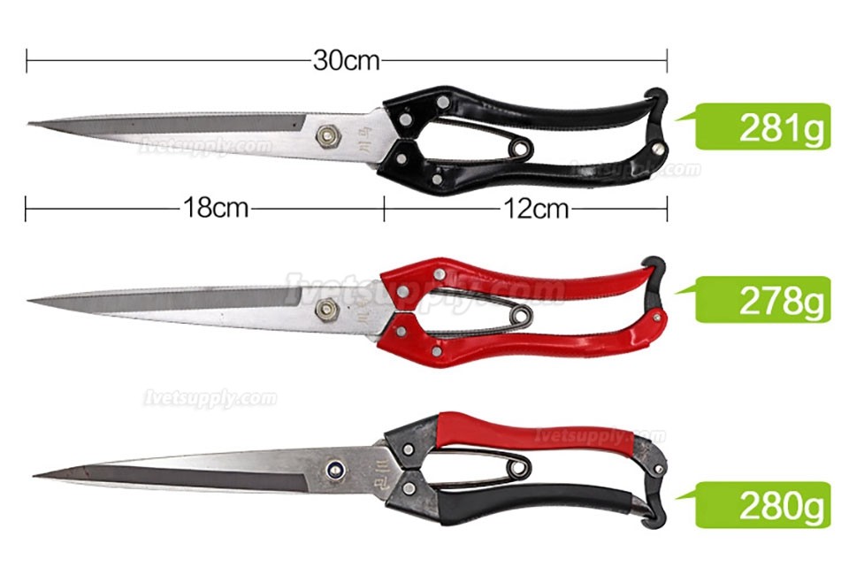 2pcs Animal Hair Scissors Manual Carbon Steel Wool Scissors Cattle Horse Sheep Hair Scissors