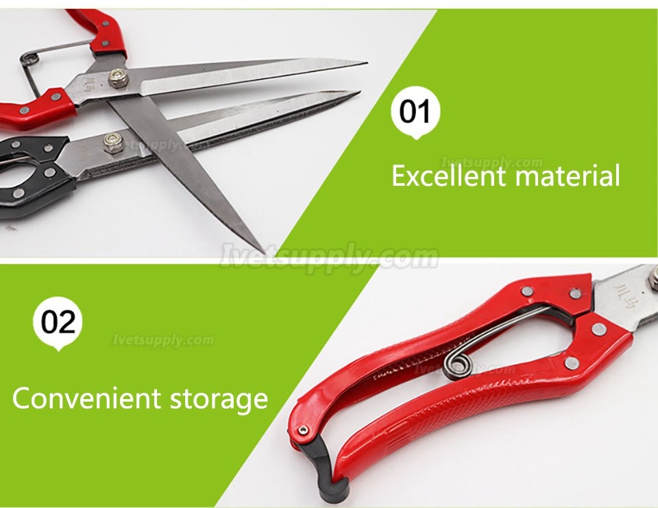 2pcs Animal Hair Scissors Manual Carbon Steel Wool Scissors Cattle Horse Sheep Hair Scissors