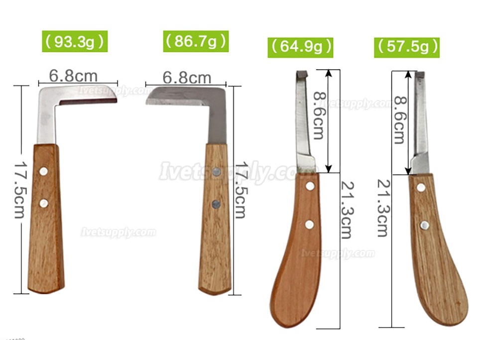 Veterinary Repair Hoof Knife Straight Bend Left & Right Hand Cattle Horses Repair Hoof Knife