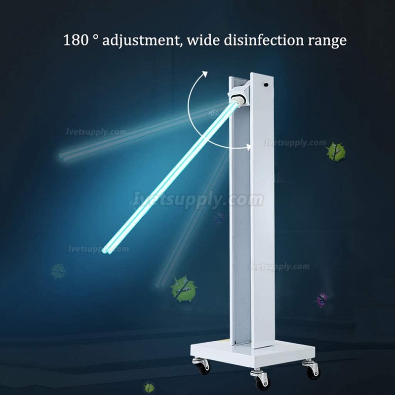 Mobile UV Sterilizer Disinfection Lamp Indoor Germicidal UV Sterilizing Light with Wheels