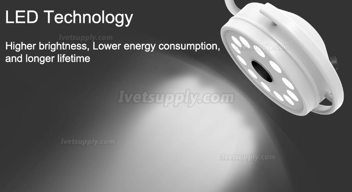 KWS® KD-2012D-3 Veterinary Surgical LED Shadowless Lamp (With Base, Stand Type)