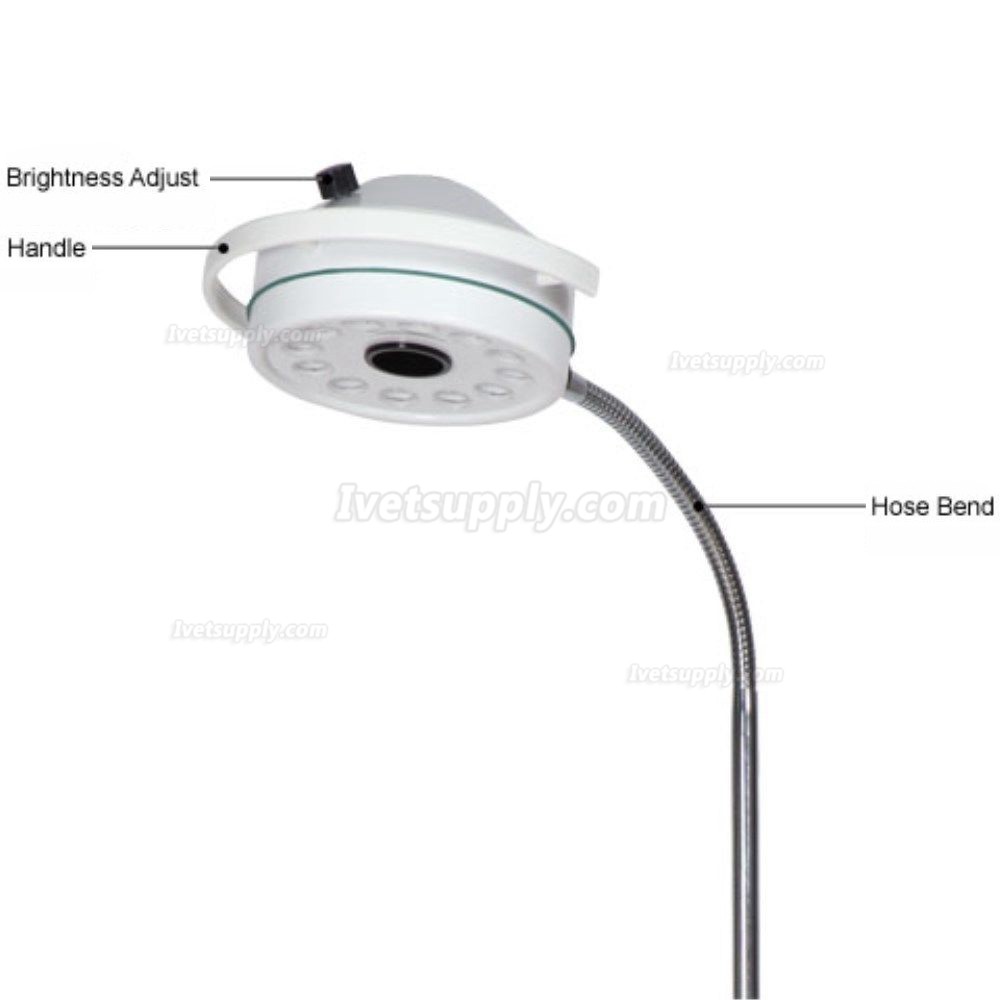 KWS® KD-2012D-3 Veterinary Surgical LED Shadowless Lamp (With Base, Stand Type)