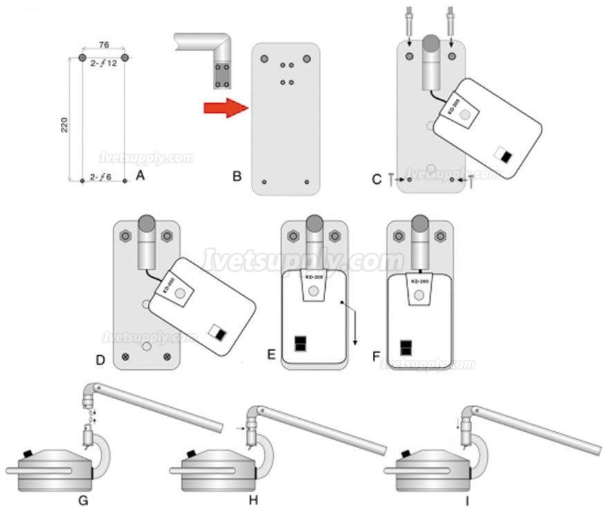 KWS® 36W Hanging Surgical Lights KD-202D-3B