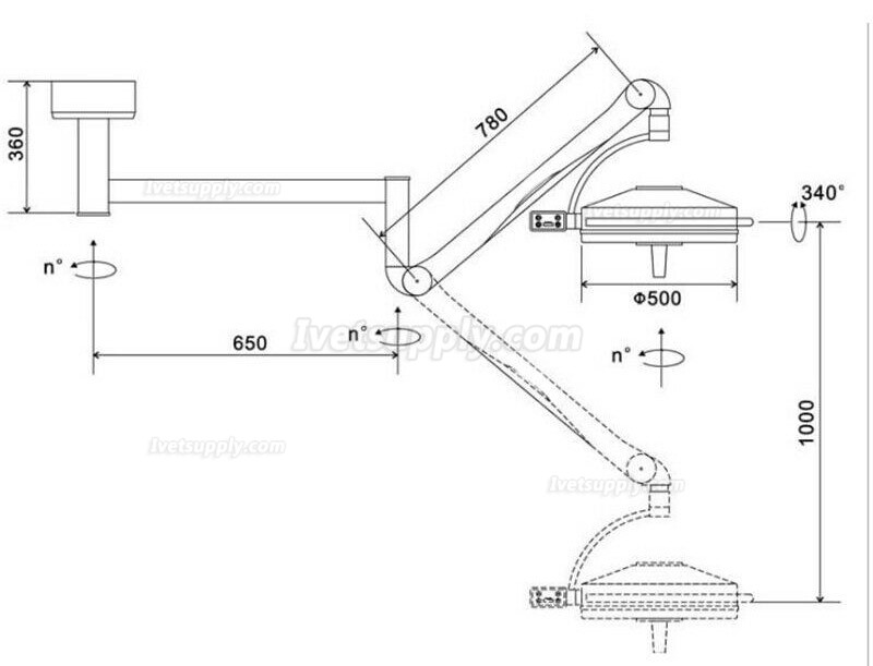 KWS KD-2036D-2 108W Ceiling LED Veterinary Shadowless Light