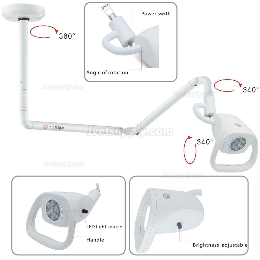 KWS KD-2021W-2 7 holes 21W veterinary LED ceiling type inspection light KWS KD-2021W-2 7 holes 21W veterinary LED ceiling type inspection light