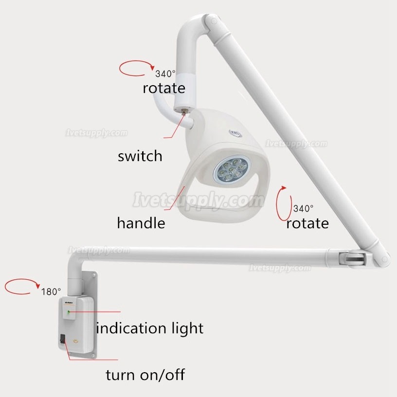 KWS KD-2021W-1 21W veterinary LED wall mounted type examination light