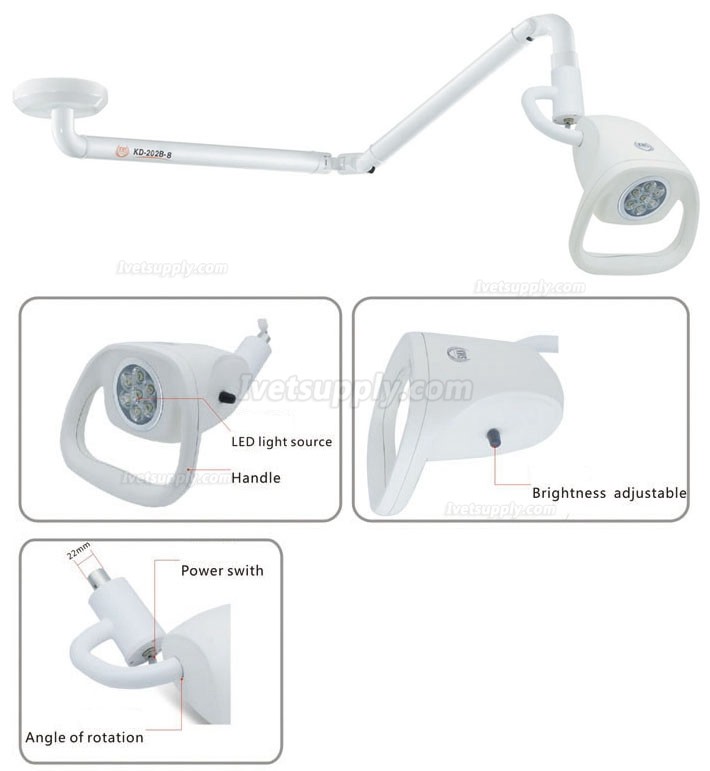 KWS KD-202B-8 21W veterinary LED hanging examination light KWS KD-202B-8 21W veterinary LED hanging examination light