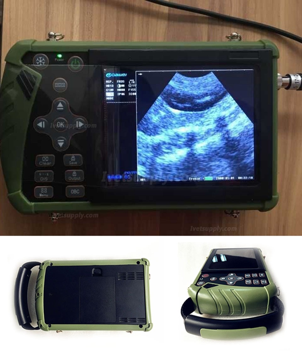 DW S1 Veterinary Portable Ultrasound Machine Animals Cattle Sheep Pig Dog Ultrasound Scanner (with 5.6 inch LED Display)