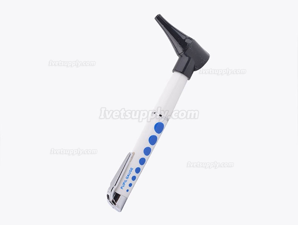 Mini Veterinary Otoscope ABS Material LED Yellow White Light Pet Animal Otoscope