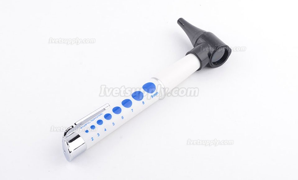 Mini Veterinary Otoscope ABS Material LED Yellow White Light Pet Animal Otoscope