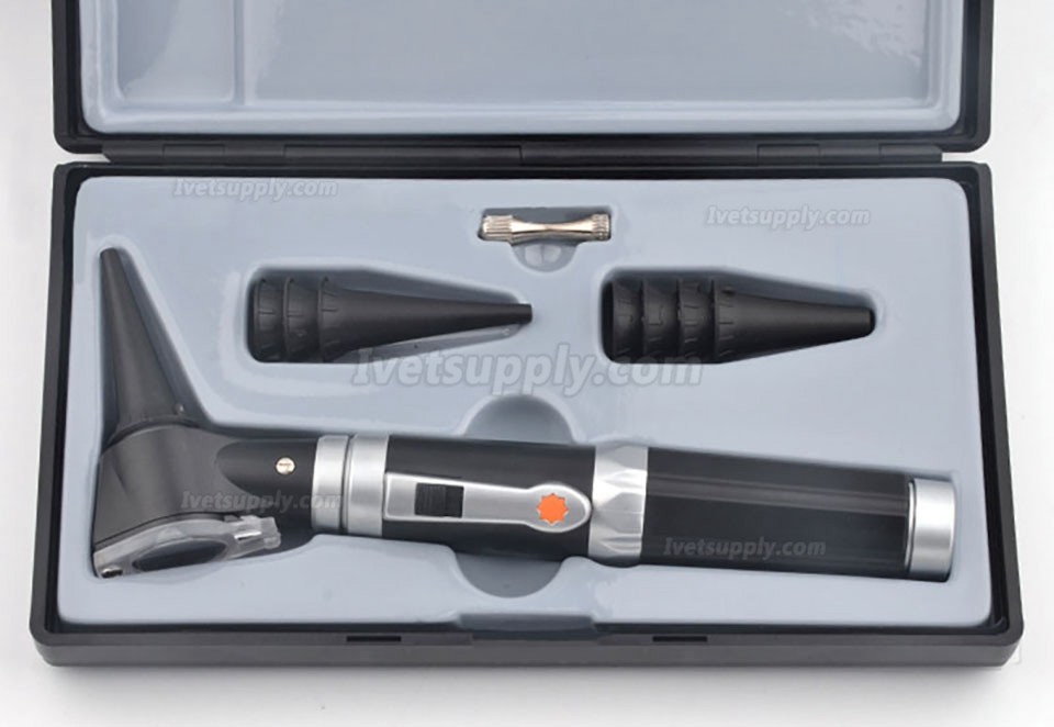 Portable Medical Veterinary Otoscope LED Lighting 2.4mm 3mm 4mm 5mm 4 Diameters