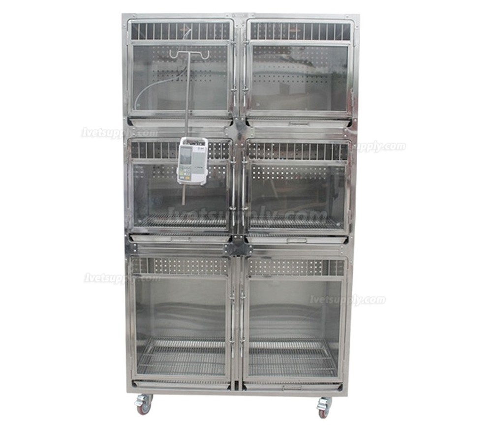 Veterinary Medical Cages Stainless Steel Dog Cages Oxygen Cage Veterinary icu Chamber - 4 Units