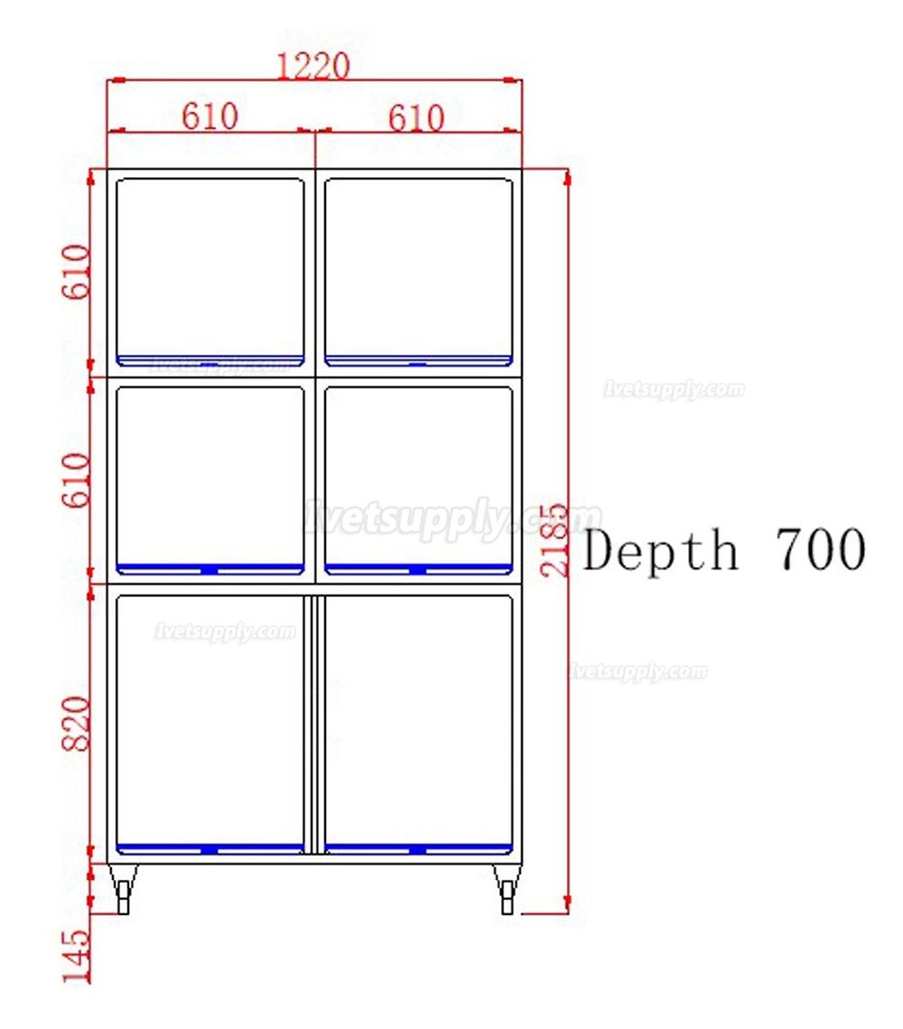 Veterinary Medical Cages Stainless Steel Dog Cages Oxygen Cage Veterinary icu Chamber - 4 Units