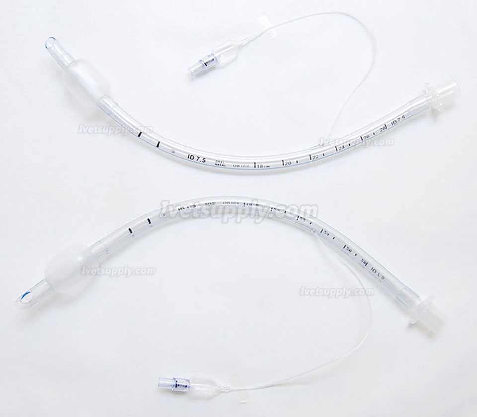 5pcs 2-6mm Veterinary Endotracheal Tube Reinforced Airway Dog Endotracheal Intubation