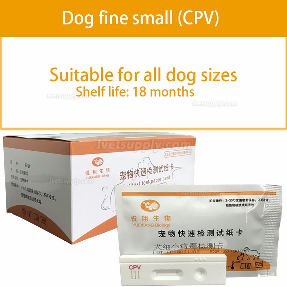 YUEXIANG Pet Quick Test Strip CDV CCV CPV FPV Test  for Dog and Cat
