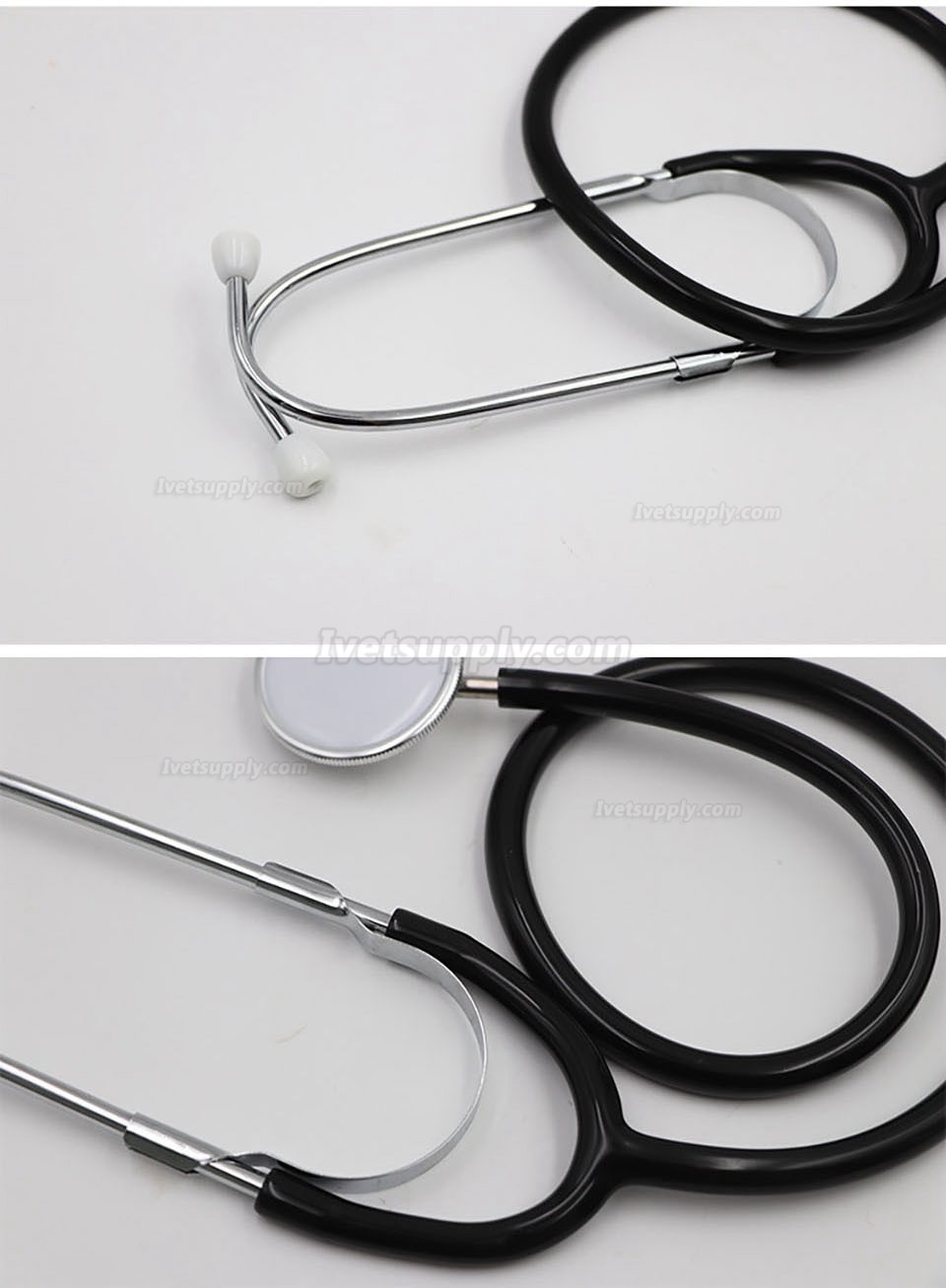 2pcs Veterinary Stethoscope Double Head Tube Vet Animal Stethoscope