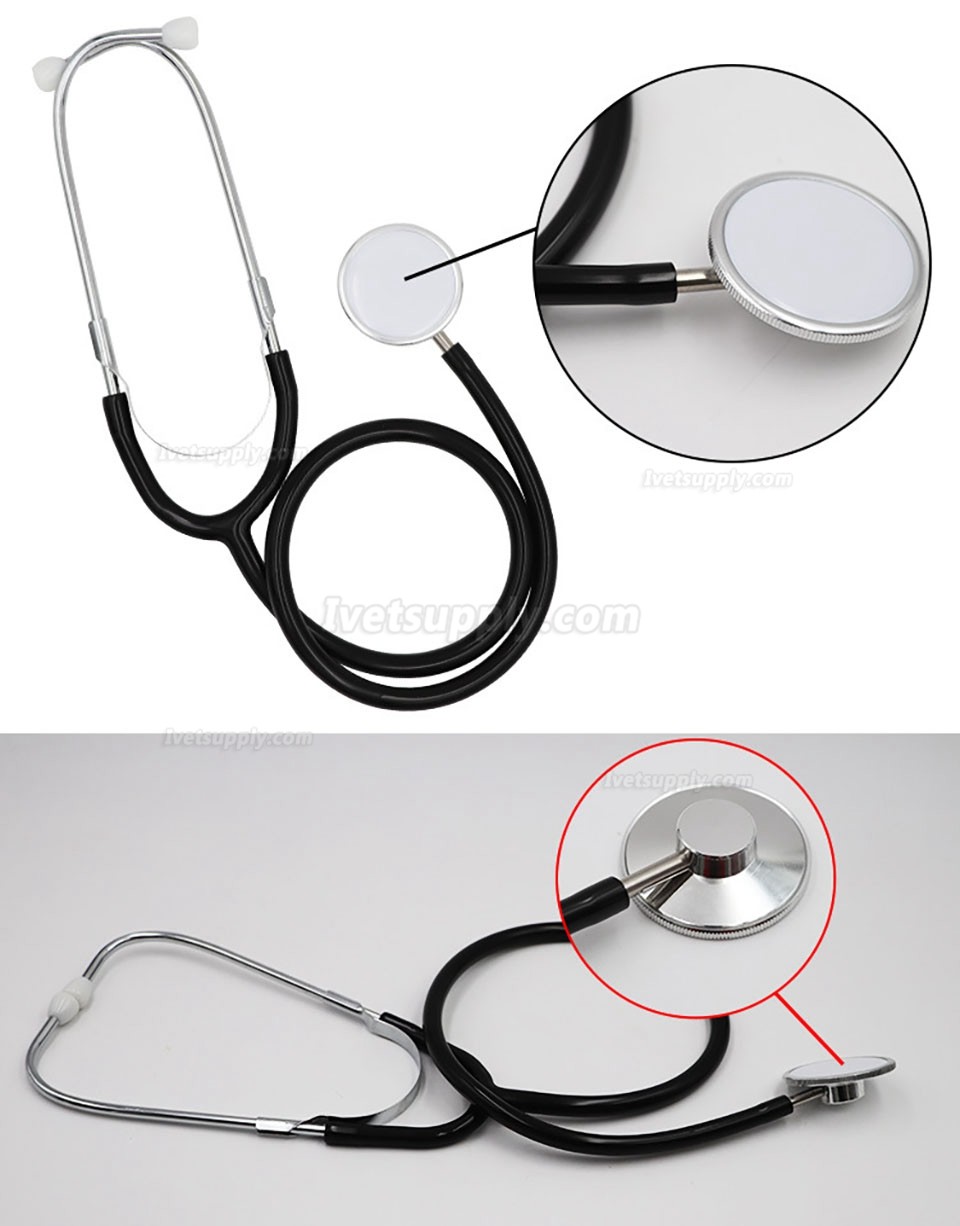 2pcs Veterinary Stethoscope Double Head Tube Vet Animal Stethoscope